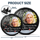 Photo personnalisée « Je suis toujours avec toi » - Cadeau commémoratif pour la famille et les amis - Pierre commémorative circulaire personnalisée pour jardin