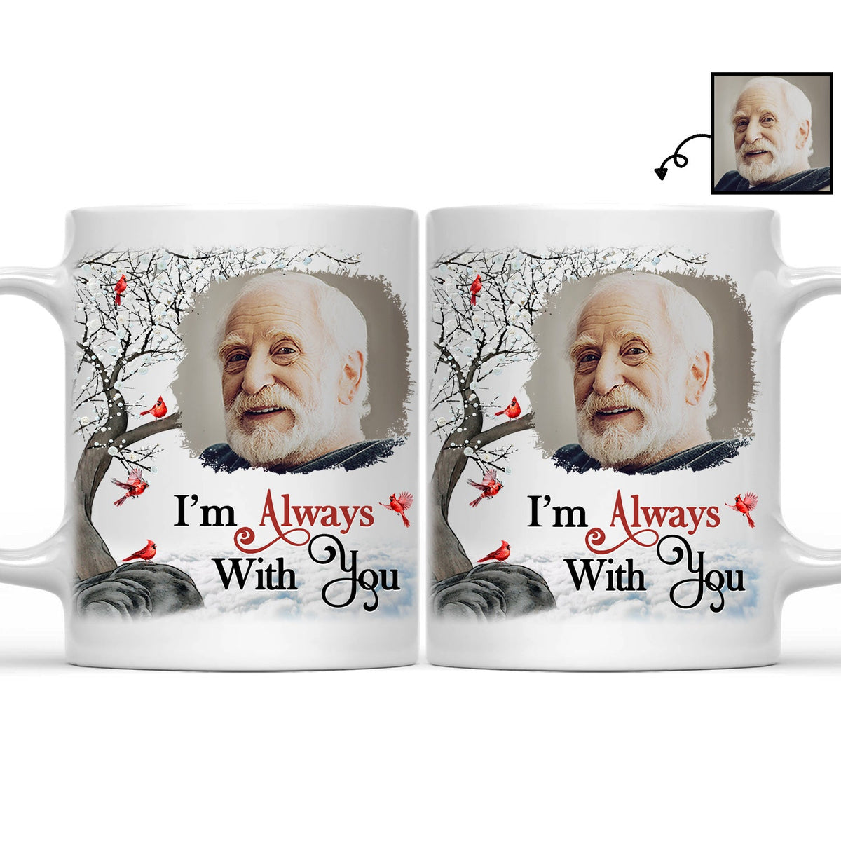 Custom Photo I'm Always With You - Memorial Gift For Family, Friends - Personalized Mug