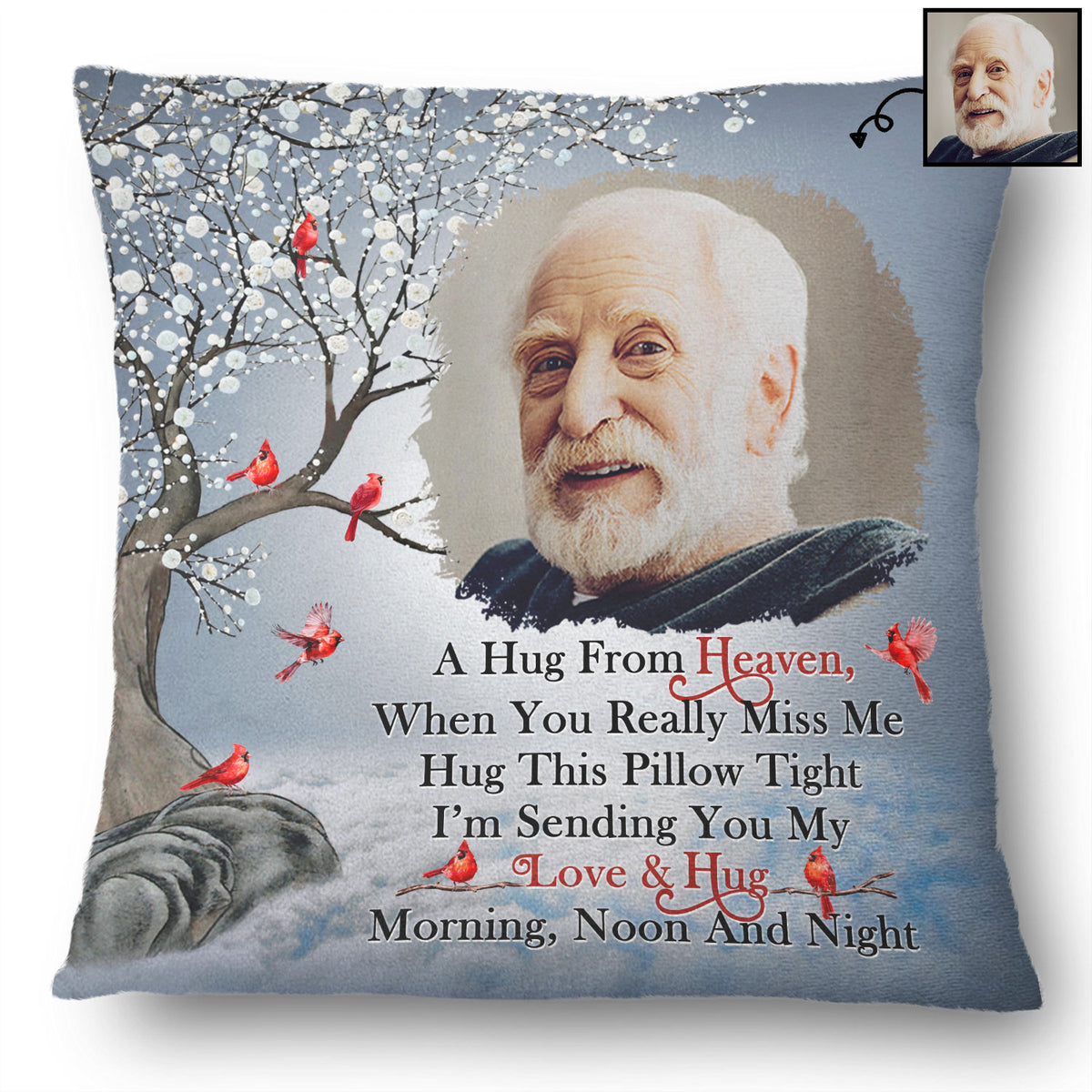 Custom Photo A Hug From Heaven - Memorial Gift For Family, Friends - P ...