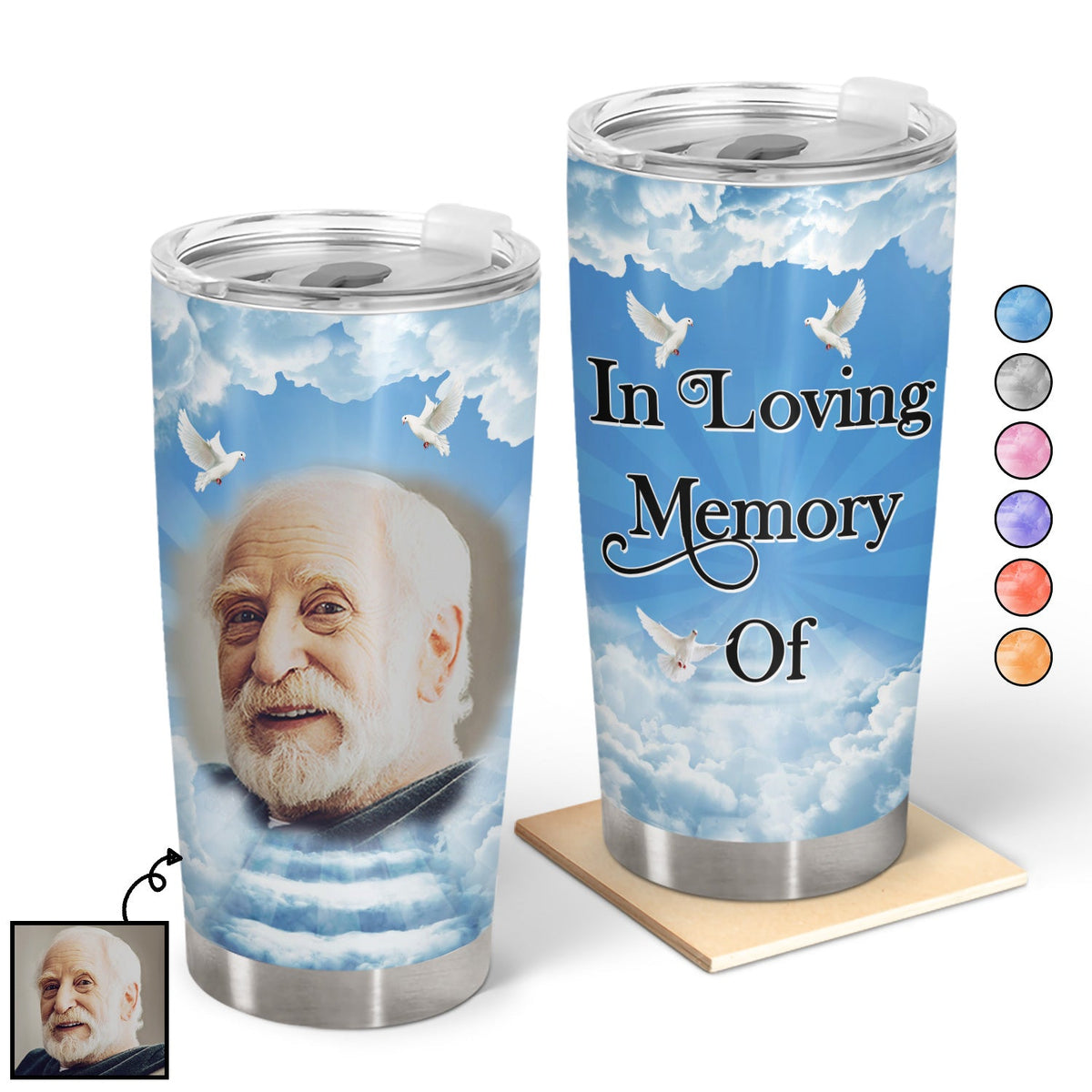 Custom Photo In Loving Memory Memorial Gift For Family, Siblings, Fr
