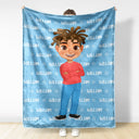 Custom Photo Baby Name - Gift For Kids, Grandchildren - Personalized Fleece Blanket