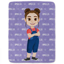 Custom Photo Baby Name - Gift For Kids, Grandchildren - Personalized Fleece Blanket