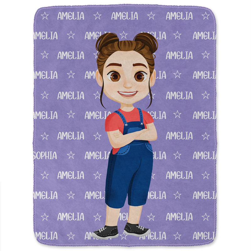 Custom Photo Baby Name - Gift For Kids, Grandchildren - Personalized Fleece Blanket