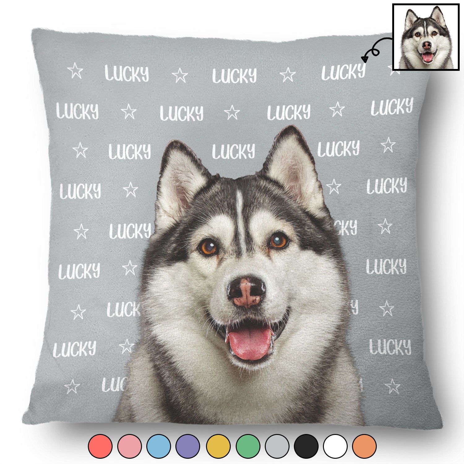 Custom Photo Human And Pet Name - Gift For Dog Lovers, Cat Lovers, Family - Personalized Pillow