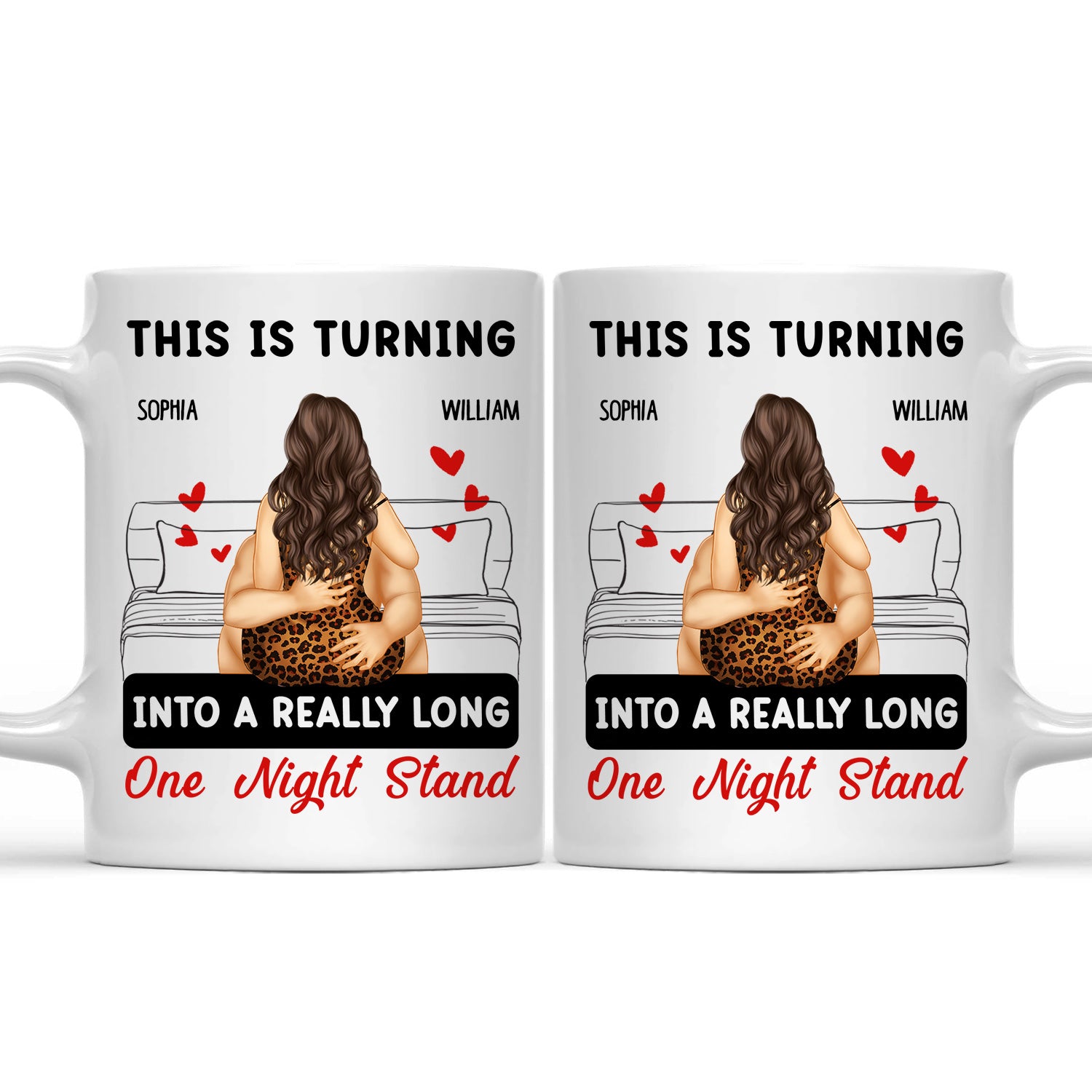 This Is Turning Into A Really Long One Night Stand Couple Kissing - Birthday, Anniversary Gift For Spouse, Husband, Wife - Personalized Mug