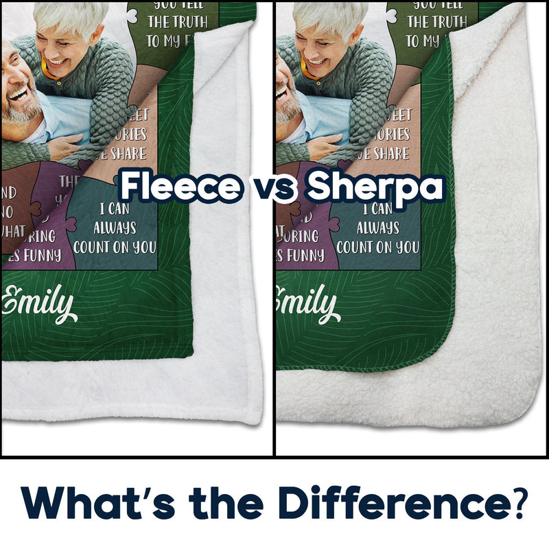 Custom Photo 12 Reasons Why I Love You - Birthday, Anniversary Gift For Spouse, Husband, Wife, Couple - Personalized Fleece Blanket