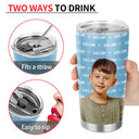 Custom Photo Baby Name Pet Name - Gift For Kids, Grandchildren, Dog Lovers, Cat Lovers - Personalized Tumbler