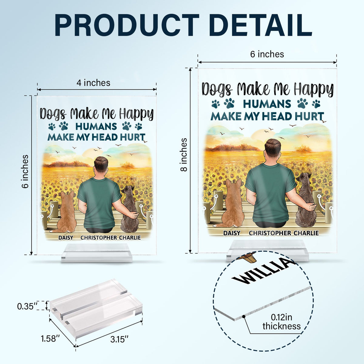 A Bond That Can't Be Broken - Gift For Dog Lovers, Dog Mom, Dog Dad - Personalized Vertical Rectangle Acrylic Plaque