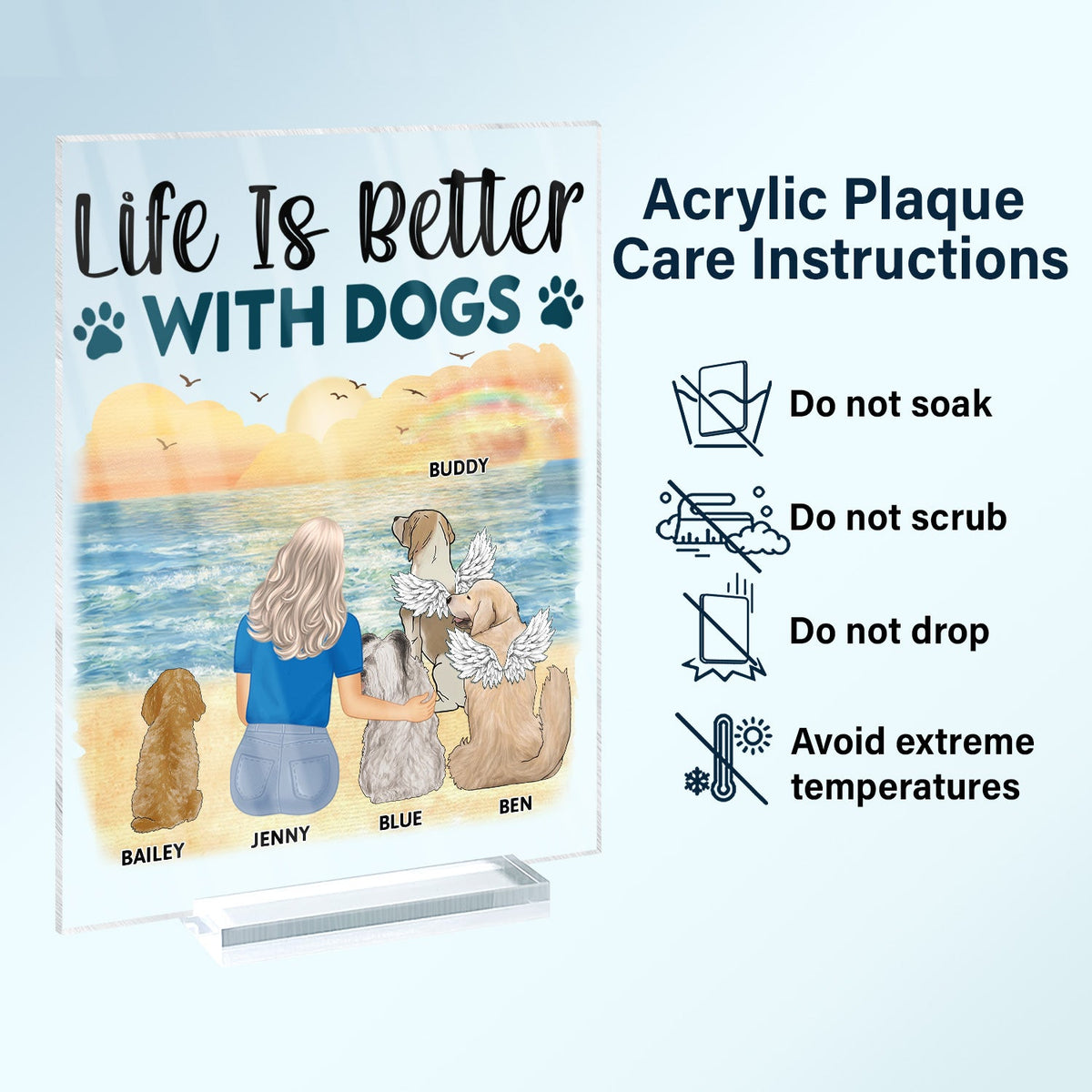 A Bond That Can't Be Broken - Gift For Dog Lovers, Dog Mom, Dog Dad - Personalized Vertical Rectangle Acrylic Plaque