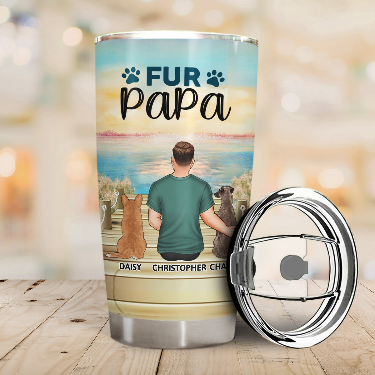 Un lien indéfectible - Cadeau pour les amoureux des chiens, mamans et papas - Gobelet personnalisé