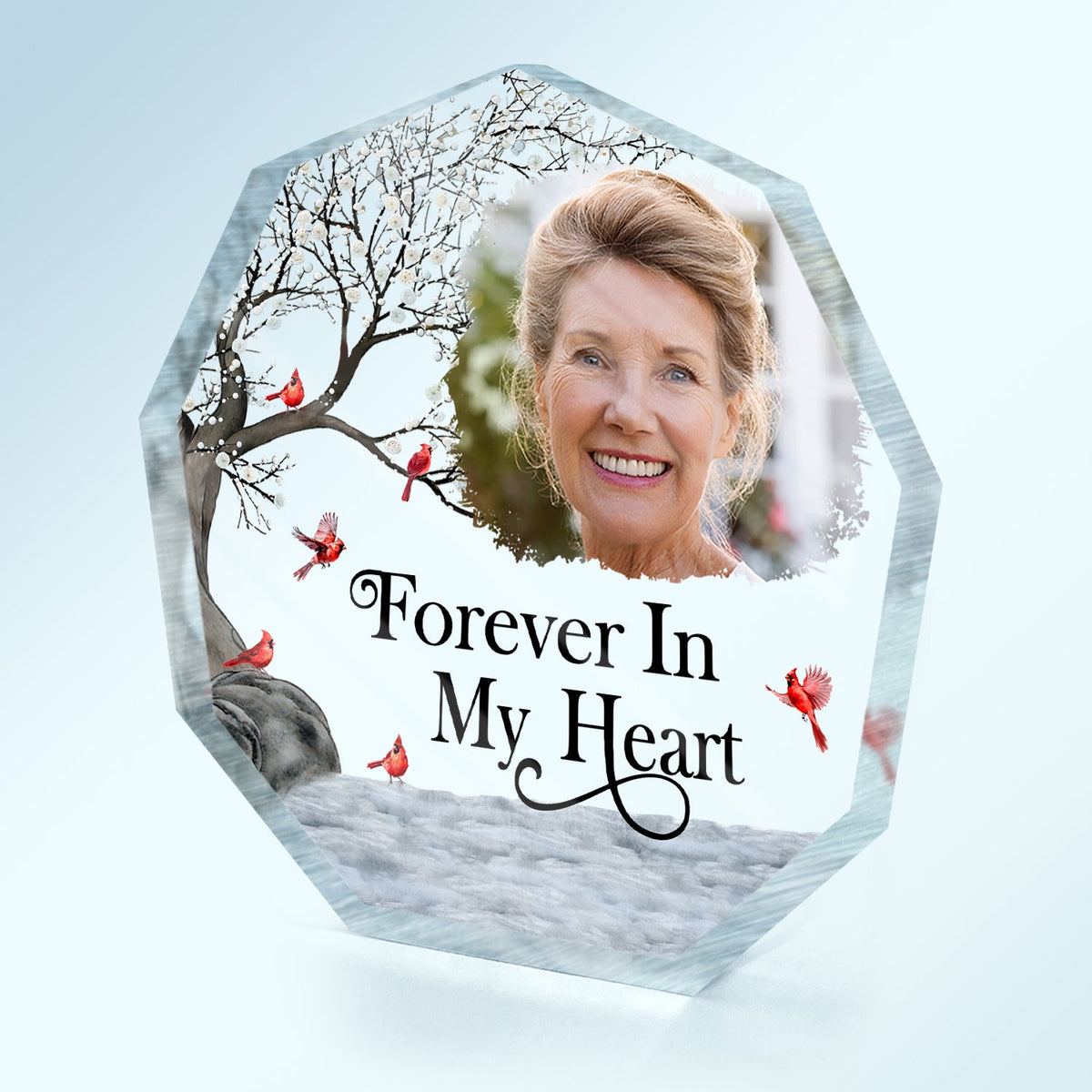 Custom Photo I'm Always With You - Memorial Gift For Family, Friends - Personalized Nonagon Shaped Acrylic Plaque