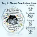 Custom Photo Baby Bump To Daddy Mommy - Holiday, Loving Gift For Mom, Dad, New Parents - Personalized Nonagon Shaped Acrylic Plaque