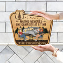 A Certified Happy Camper Area - Funny Gift For Camping Lovers, Couples - Personalized Custom Shaped Wood Sign