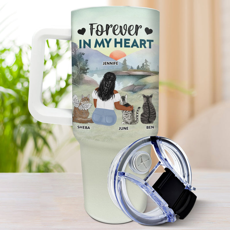 A Bond That Can't Be Broken - Gift For Cat Lovers, Cat Mom, Cat Dad - Personalized 40oz Tumbler With Straw