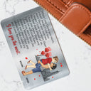 Carte portefeuille en aluminium personnalisée « Je t'aime plus que tout » - Cadeau pour couple, mari, femme