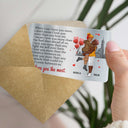Carte portefeuille en aluminium personnalisée « Je t'aime plus que tout » - Cadeau pour couple, mari, femme