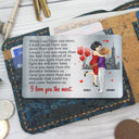 Carte portefeuille en aluminium personnalisée « Je t'aime plus que tout » - Cadeau pour couple, mari, femme