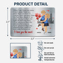 Carte portefeuille en aluminium personnalisée « Je t'aime plus que tout » - Cadeau pour couple, mari, femme