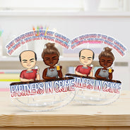 Partenaires de crime, n'oubliez pas si nous nous faisons prendre, meilleurs amis - Cadeau Bestie BFF - Support à secousses en acrylique personnalisé