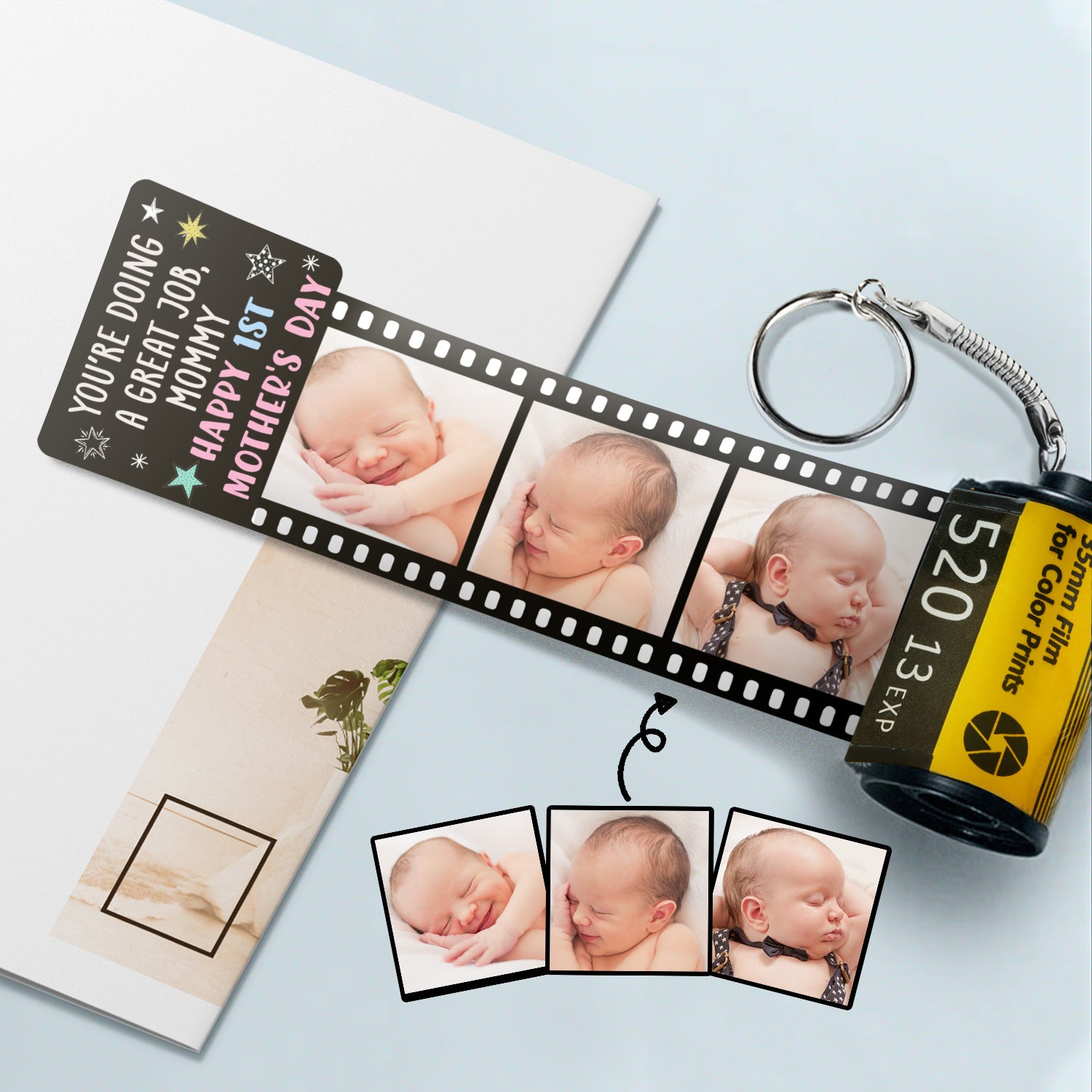 Custom Photo You're Doing A Great Job Mommy - Gift For Mom, Mother - Personalized Film Roll Keychain