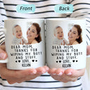 Custom Photo Thanks For Wiping My Butt And Stuff - Gift For Dad, Mom, New Dad, New Mom - Personalized Mug