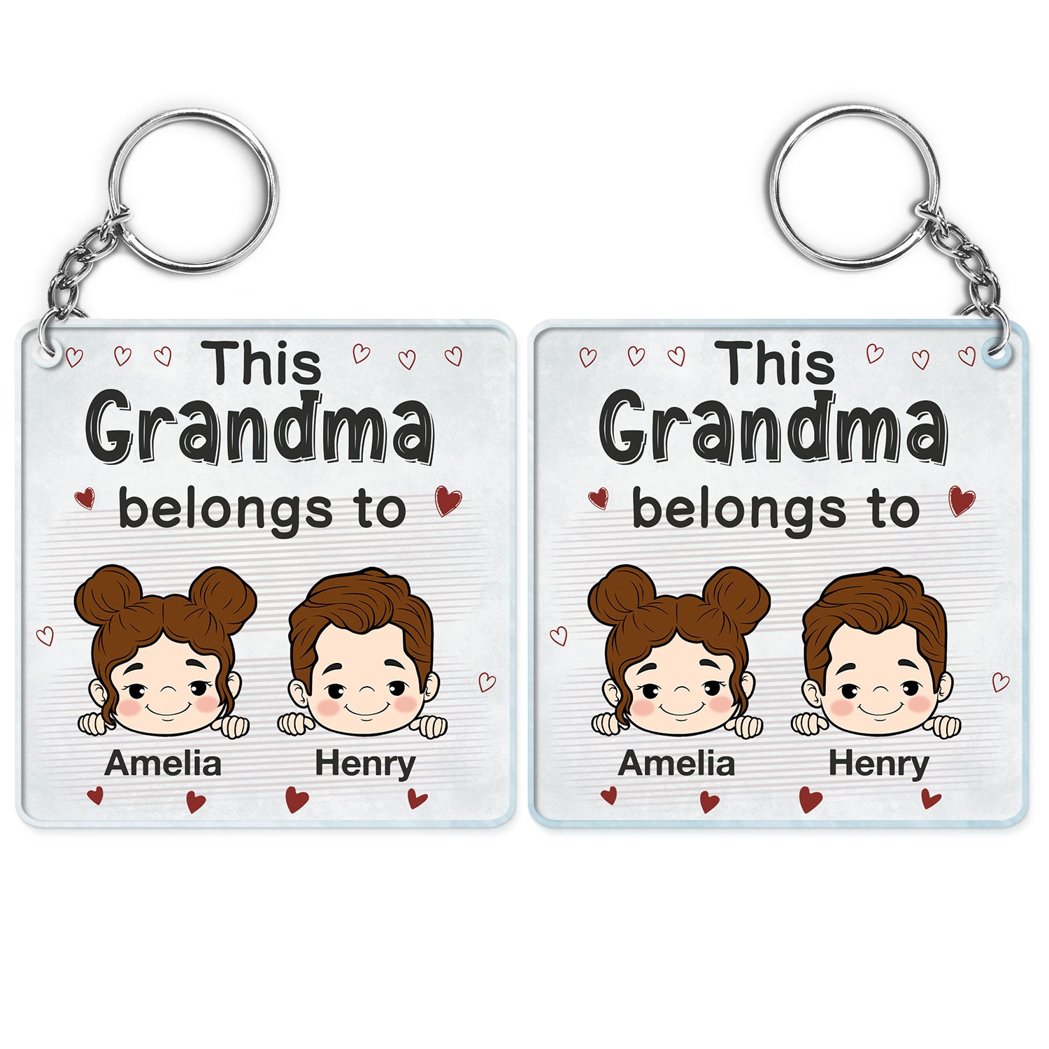 This Grandma Belongs To - Gift For Dad, Mom, Grandma, Grandpa - Personalized Acrylic Keychain