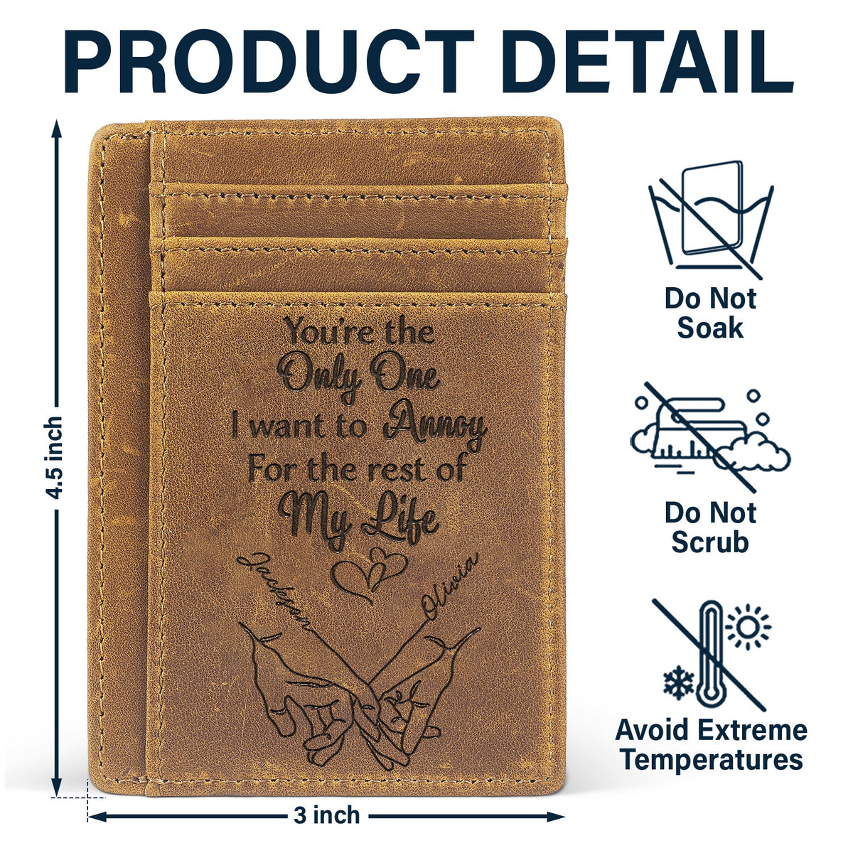 I Met You I Loved You - Gift For Couples, Husband, Wife - Personalized Card Wallet