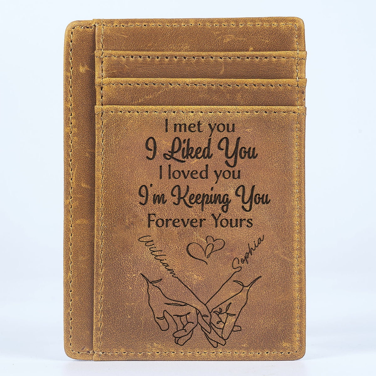I Met You I Loved You - Gift For Couples, Husband, Wife - Personalized Card Wallet