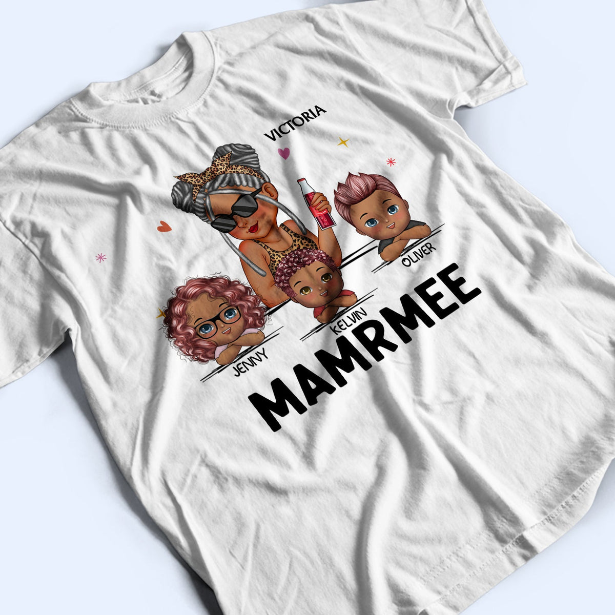 Grandma & Grandkids - Funny, Retirement Gift For Grandma, Mom, Nana, Gigi - Personalized T Shirt