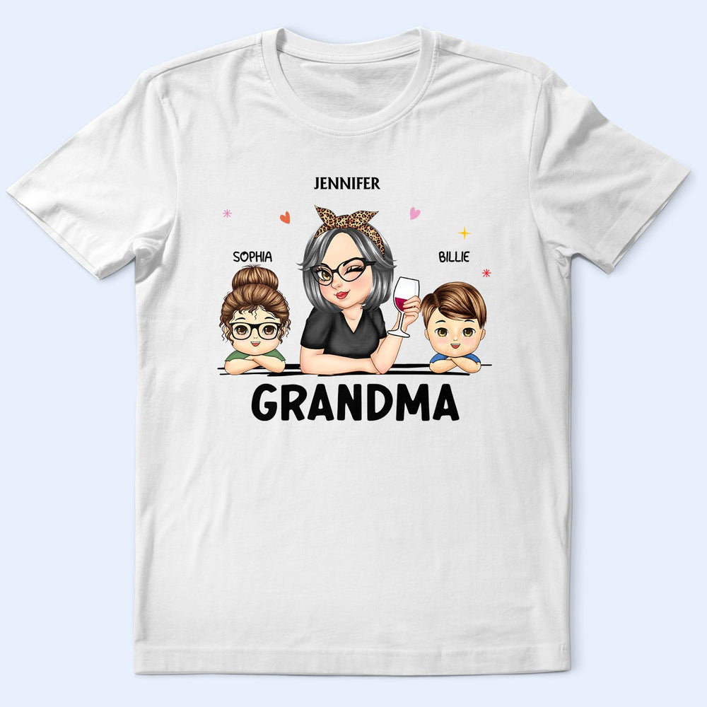 Grandma & Grandkids - Funny, Retirement Gift For Grandma, Mom, Nana, Gigi - Personalized T Shirt