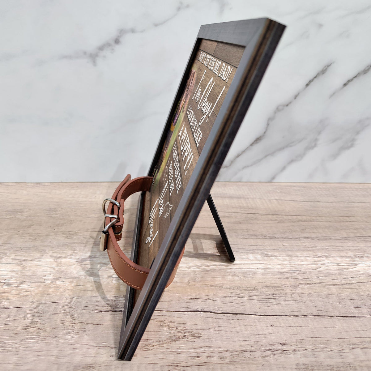 Custom Photo Don't Cry For Me I'm Okay - Personalized Pet Loss Sign, Collar Frame