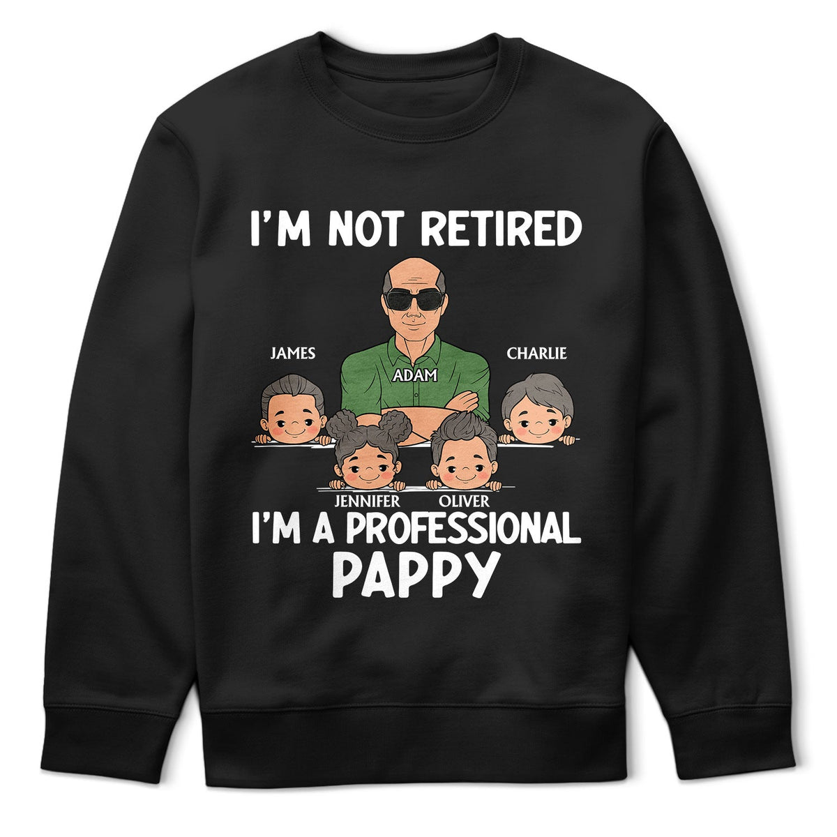 Je ne suis pas à la retraite, je suis un grand-père professionnel - T-shirt personnalisé
