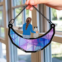 Best Cat Dad Ever - Personalized Window Hanging Suncatcher Ornament