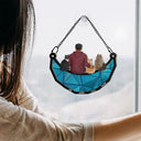 Best Cat Dad Ever - Personalized Window Hanging Suncatcher Ornament
