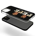 Vintage Map Titles Chibi Kids - Personalized Clear Phone Case