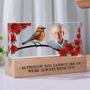 Photo personnalisée Votre lumière brillera toujours dans mon cœur Mémorial - Lumière LED rectangulaire personnalisée