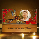 Photo personnalisée Votre lumière brillera toujours dans mon cœur Mémorial - Lumière LED rectangulaire personnalisée