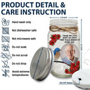 Custom Photo Your Light Will Always Shine In My Heart Memorial - Personalized Mason Jar Light