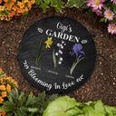 Grandma's Garden Blooming For You - Personalized Circle Memorial Garden Stone