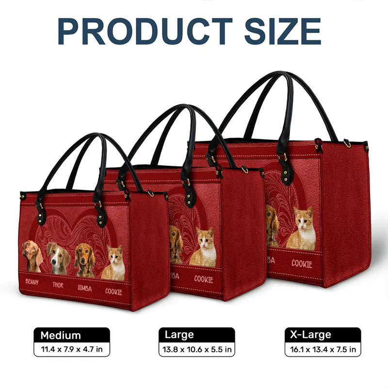 Custom Photo Best Friend For Life Dog Cat - Personalized Leather Bag