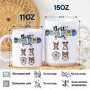 Best Dog Mom Dog Dad Ever Funny - 3D Inflated Effect Printed Mug, Personalized White Edge-to-Edge Mug