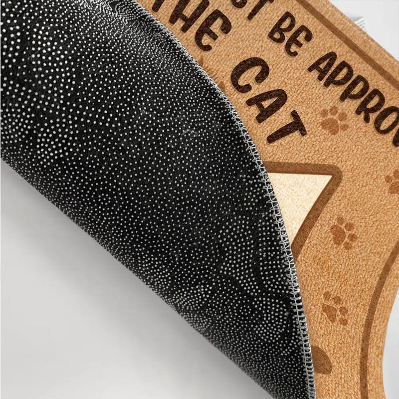 All Visitors Must Be Approved By The Cats - Personalized Doormat