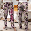 Custom Photo Pet Face With Leopard Pattern - Personalized Pajama Pants