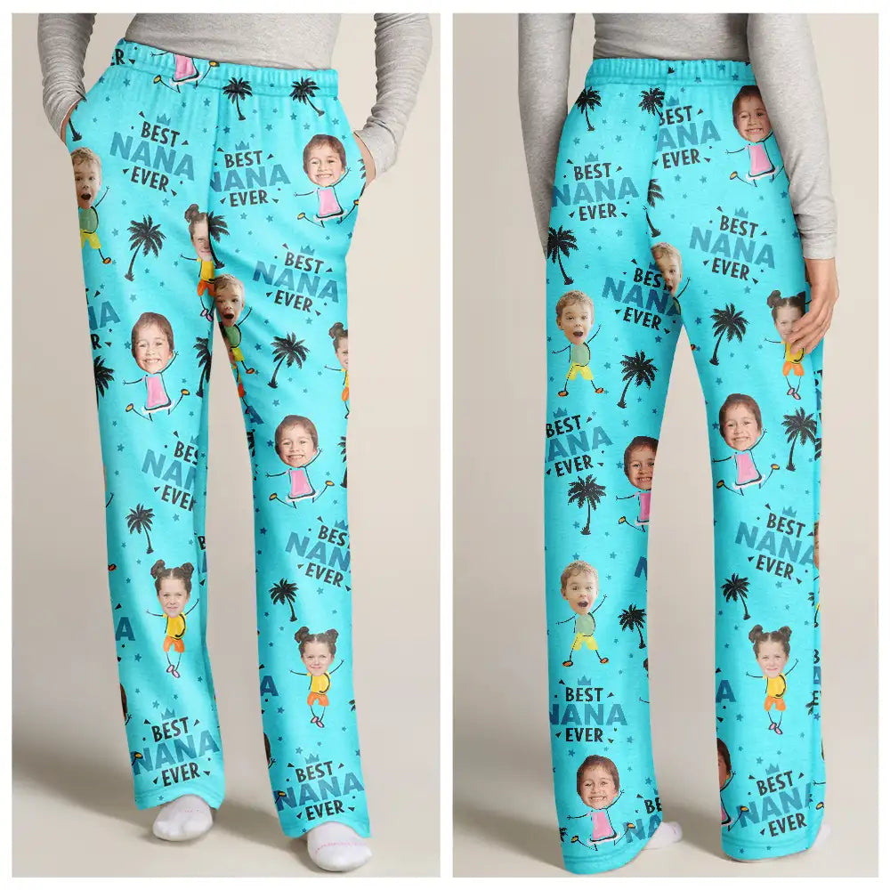 Custom Photo Funny And Cute Best Mom Ever - Personalized Pajama Pants