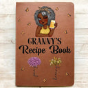 Livre de recettes pour grand-mère, maman, tante - Journal en cuir personnalisé 