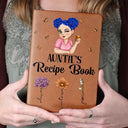 Livre de recettes pour grand-mère, maman, tante - Journal en cuir personnalisé 