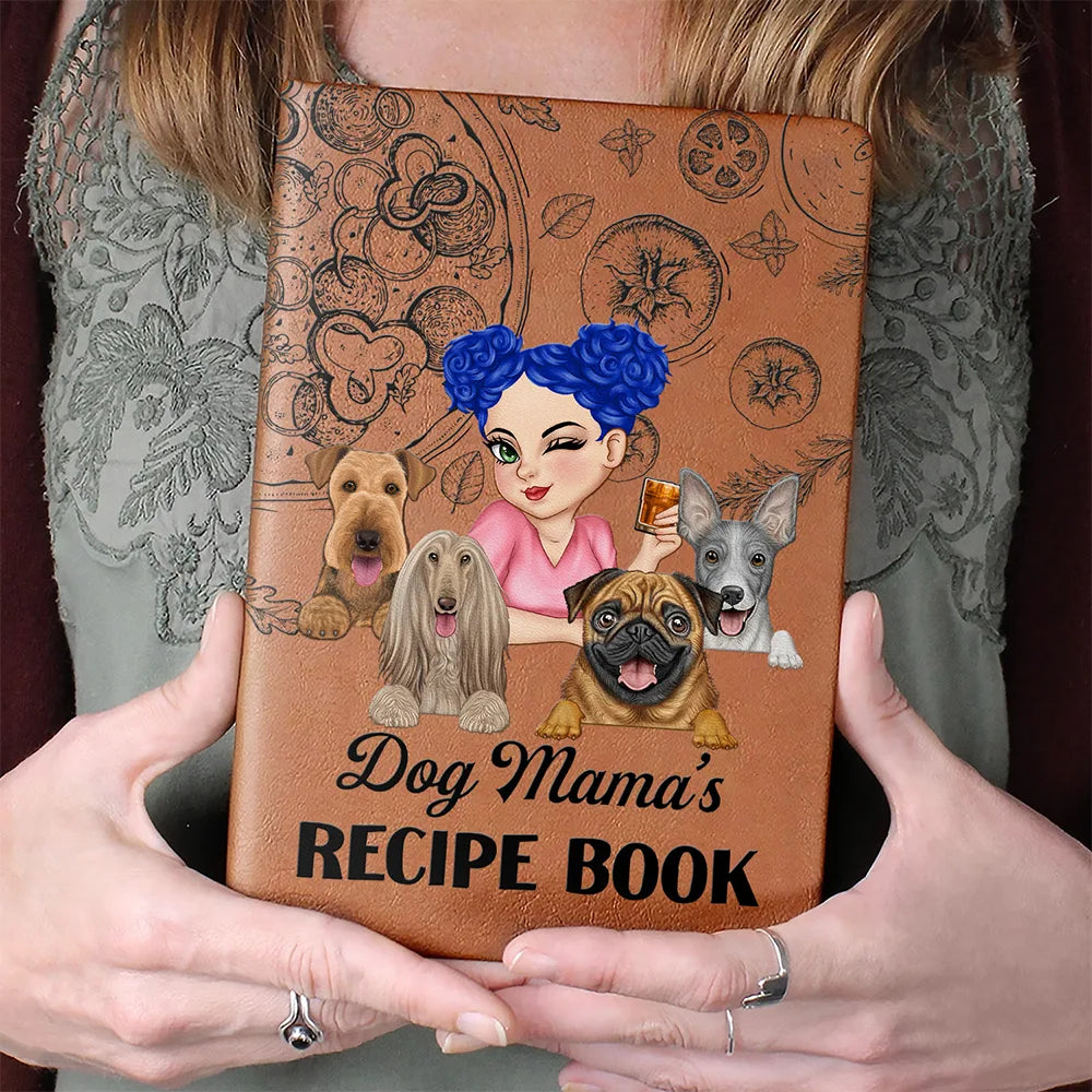 Dog Mom's Recipe Book - Personalized Leather Journal