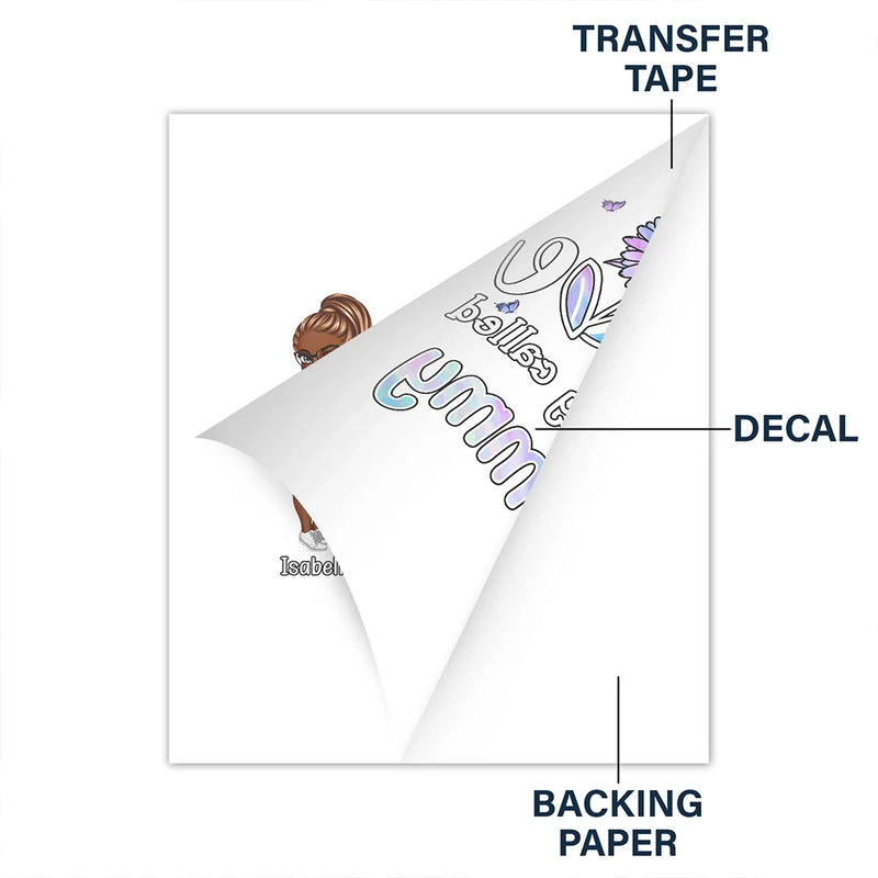 Love Is Being Called Grandma Nana Mom - Personalized Decor Decal