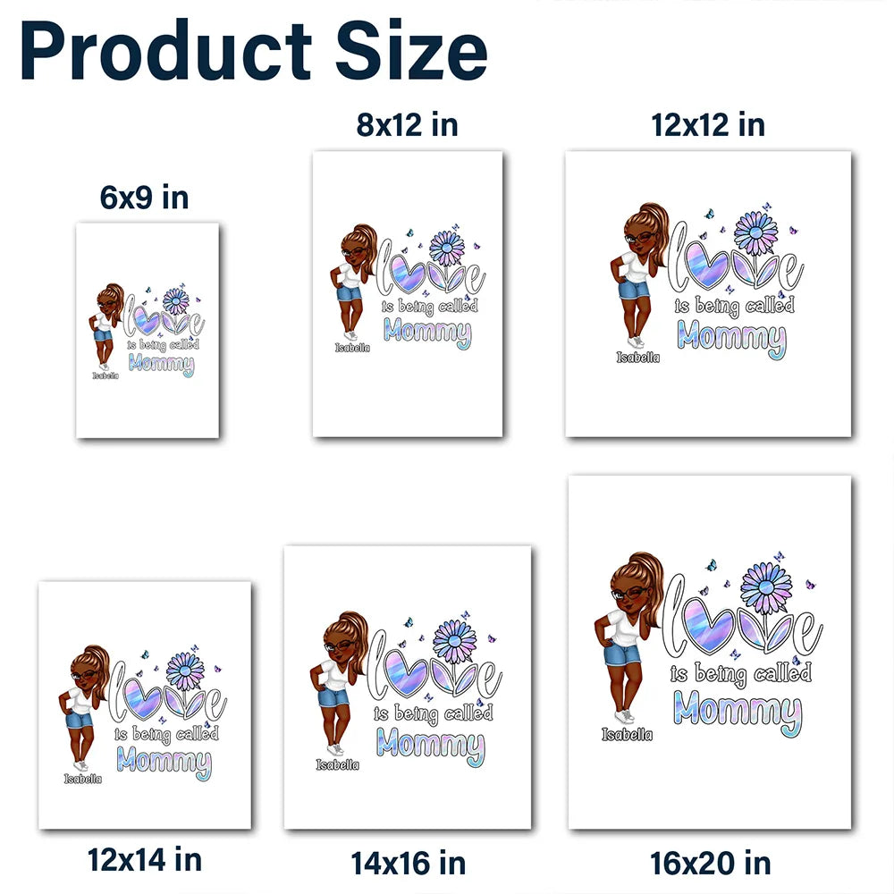 Love Is Being Called Grandma Nana Mom - Personalized Decor Decal