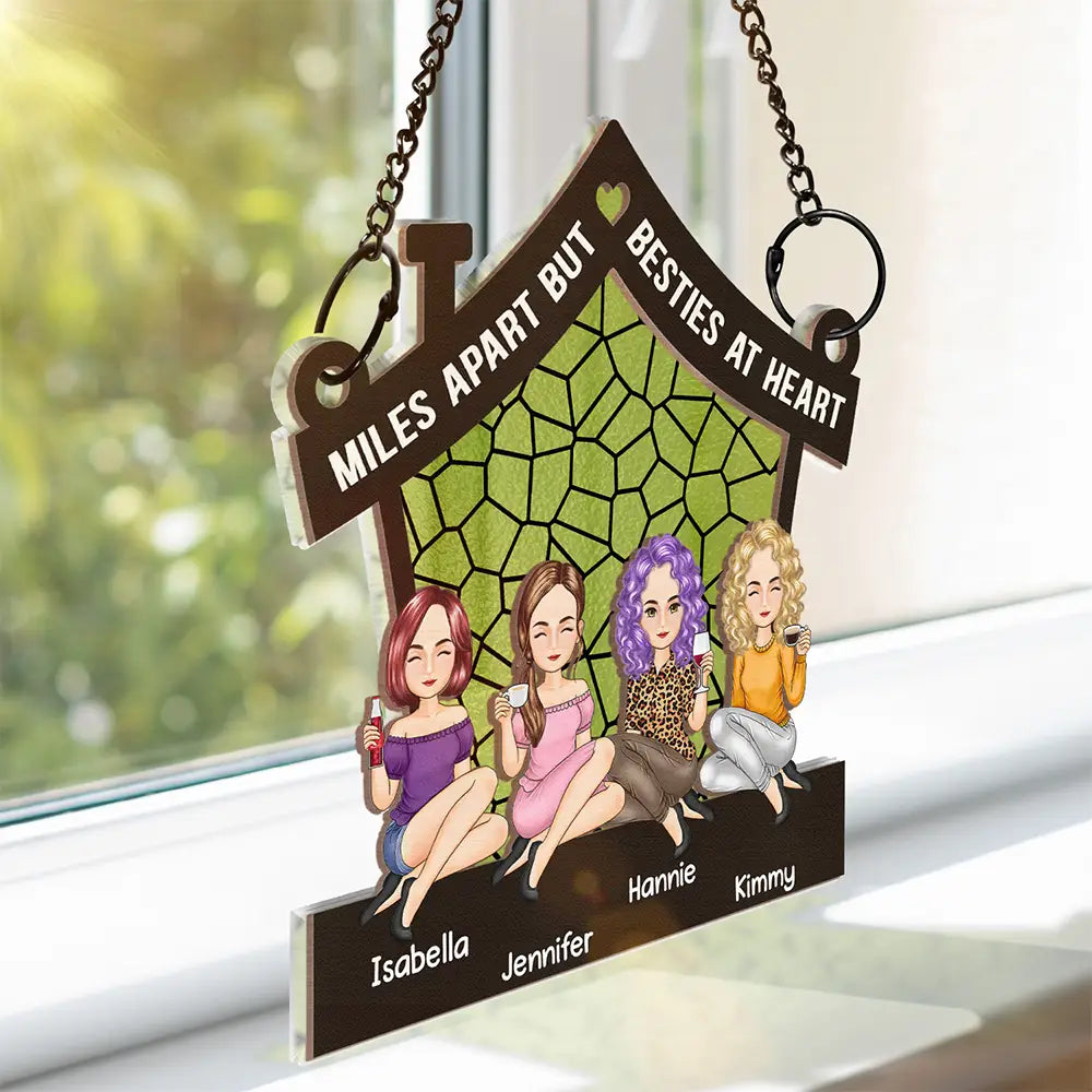 I Wish You Lived Next Door - Personalized Window Hanging Suncatcher Ornament